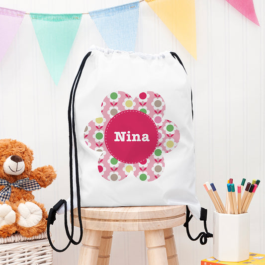 Personalised Flower Waterproof Swim Bag