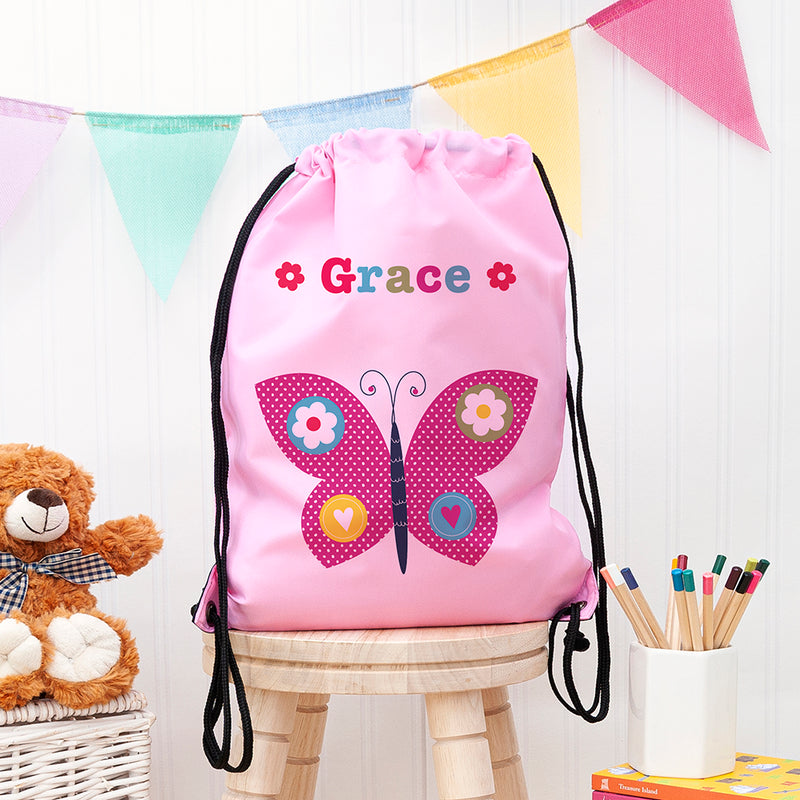 Personalised Girl's Classic Pink Waterproof Swim Bag
