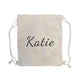 Personalised Glitter Drawstring Bag