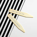 Personalised Gold Plated Secret Message Collar Stiffener