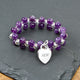 Personalised Amethyst Harmony Bracelet