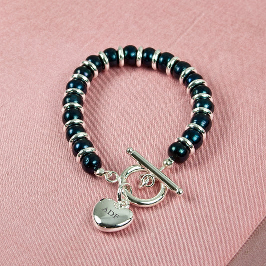 Personalised Harmony Bracelet Rainbow Pearl