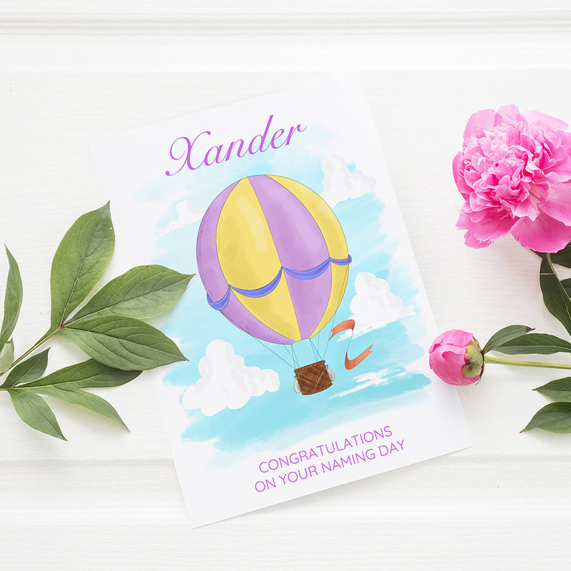 Personalised Hot Air Balloon Framed Print
