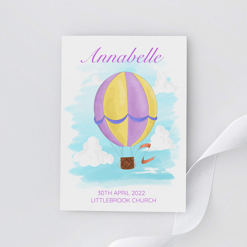 Personalised Hot Air Balloon Framed Print