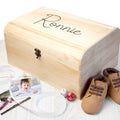 Personalised Kids Engraved Keepsake Wooden Chest
