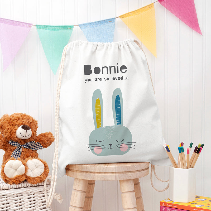 Personalised Kid's Rabbit PE Kit Bag