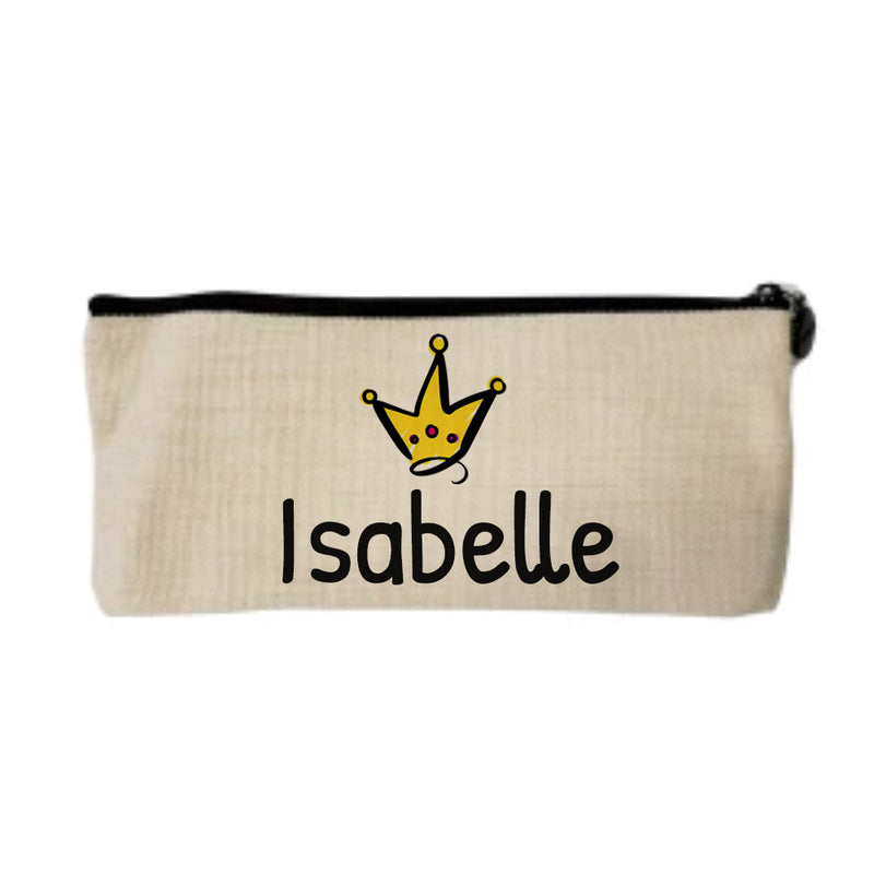 Personalised Linen Pencil Case