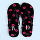 Personalised Lipsy Kissy Lips Flip Flops