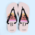 Personalised Lipsy Palm Tree Sunrise Flip Flops