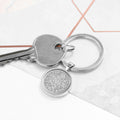 Personalised Lucky Sixpence Keyring