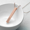 Personalised Matt Vertical Bar Necklace