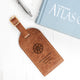 Personalised Natural Tan Engraved Leather Luggage Tag