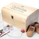 Personalised New Baby Keepsake Wooden Chest -  Booties