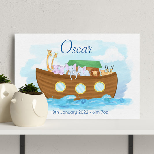 Personalised Noah's Ark Framed Print