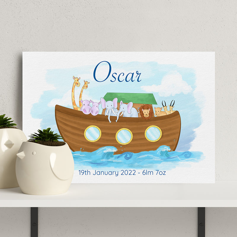Personalised Noah's Ark Framed Print