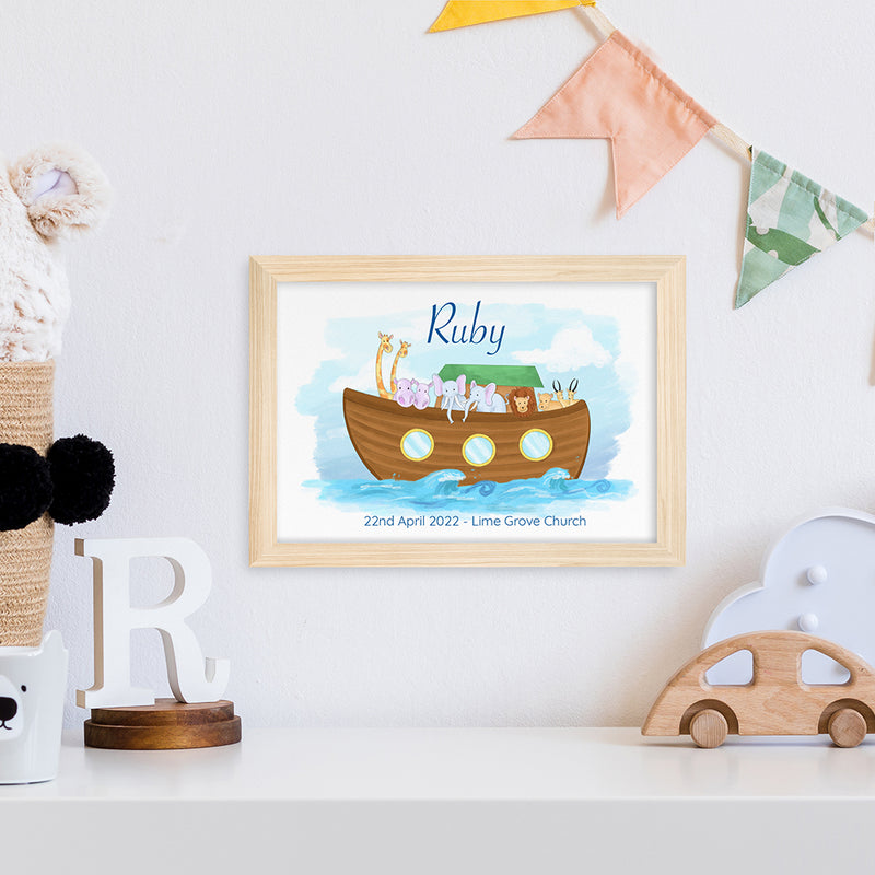 Personalised Noah's Ark Framed Print