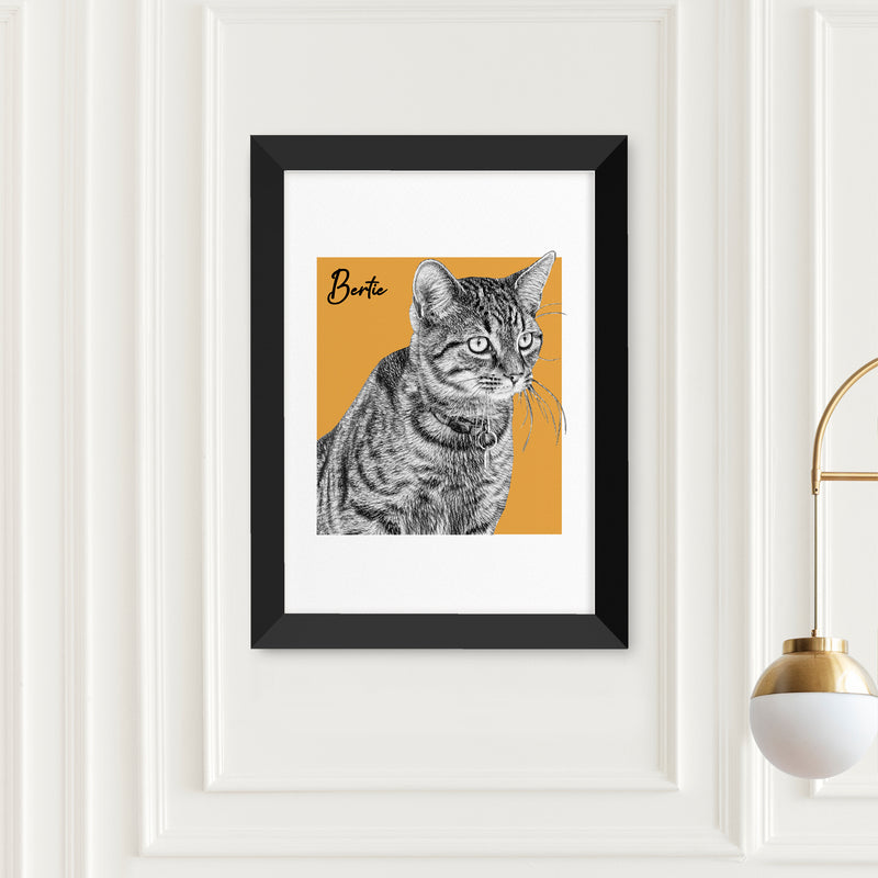 Personalised Pet Portrait Sketch Print