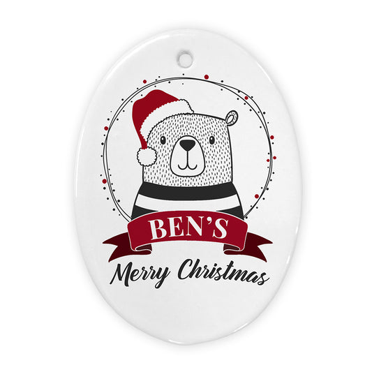 Personalised Polar Bear Christmas Decoration