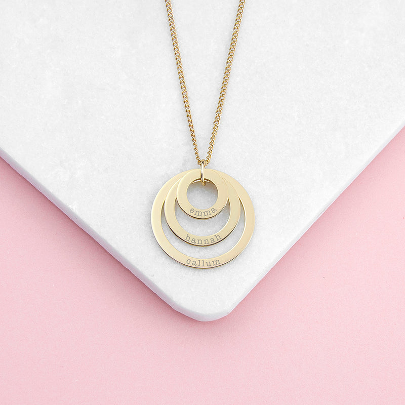 Personalised Rings of Love Necklace