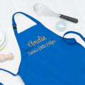 Personalised Santas Little Helper Childrens Blue Waterproof Apron