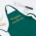 Personalised Santas Little Helper Childrens Green Waterproof Apron