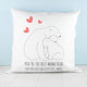 Personalised The Best Mama Bear Cushion Cover