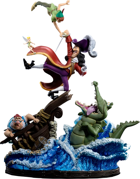 Iron Studios Disney Classics Peter Pan vs. Hook Deluxe 1/10 Art Scale Limited Edition Statue