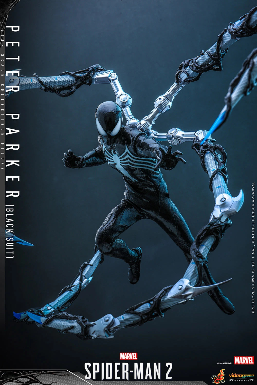 Black suit online spiderman action figure