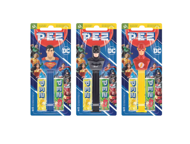 Pez DC Heros 1+2 Pack collectible from Sweets & Scents