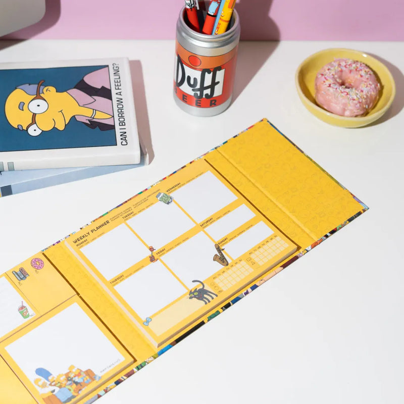 The Simpsons Weekly Planner with Sticky Notes