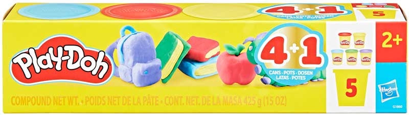 Play-Doh Back to School Pack – 4 + 1 Bonus Cans (Ages 2+) collectible from U&C Solutions Ltd
