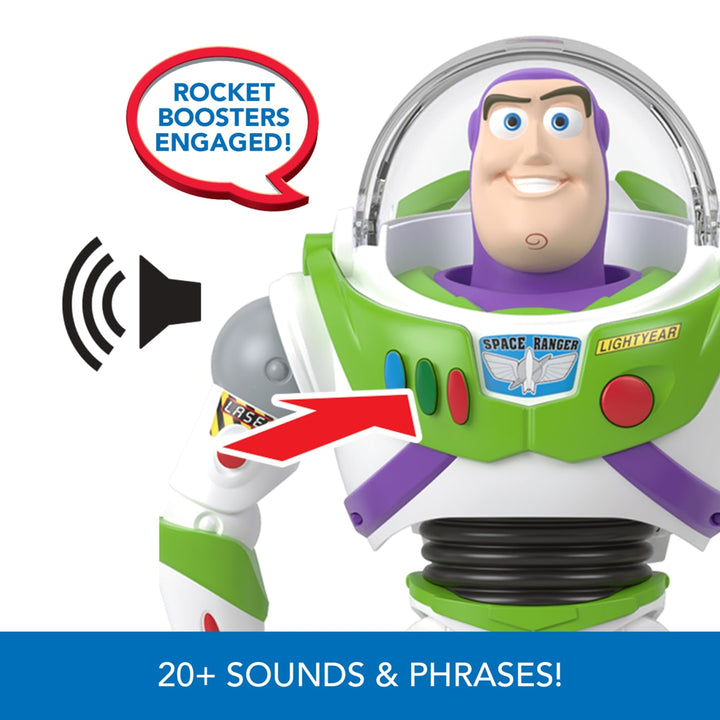 Disney Pixar Toy Story Buzz Lightyear 10" Action Figure With Rocket & Sounds