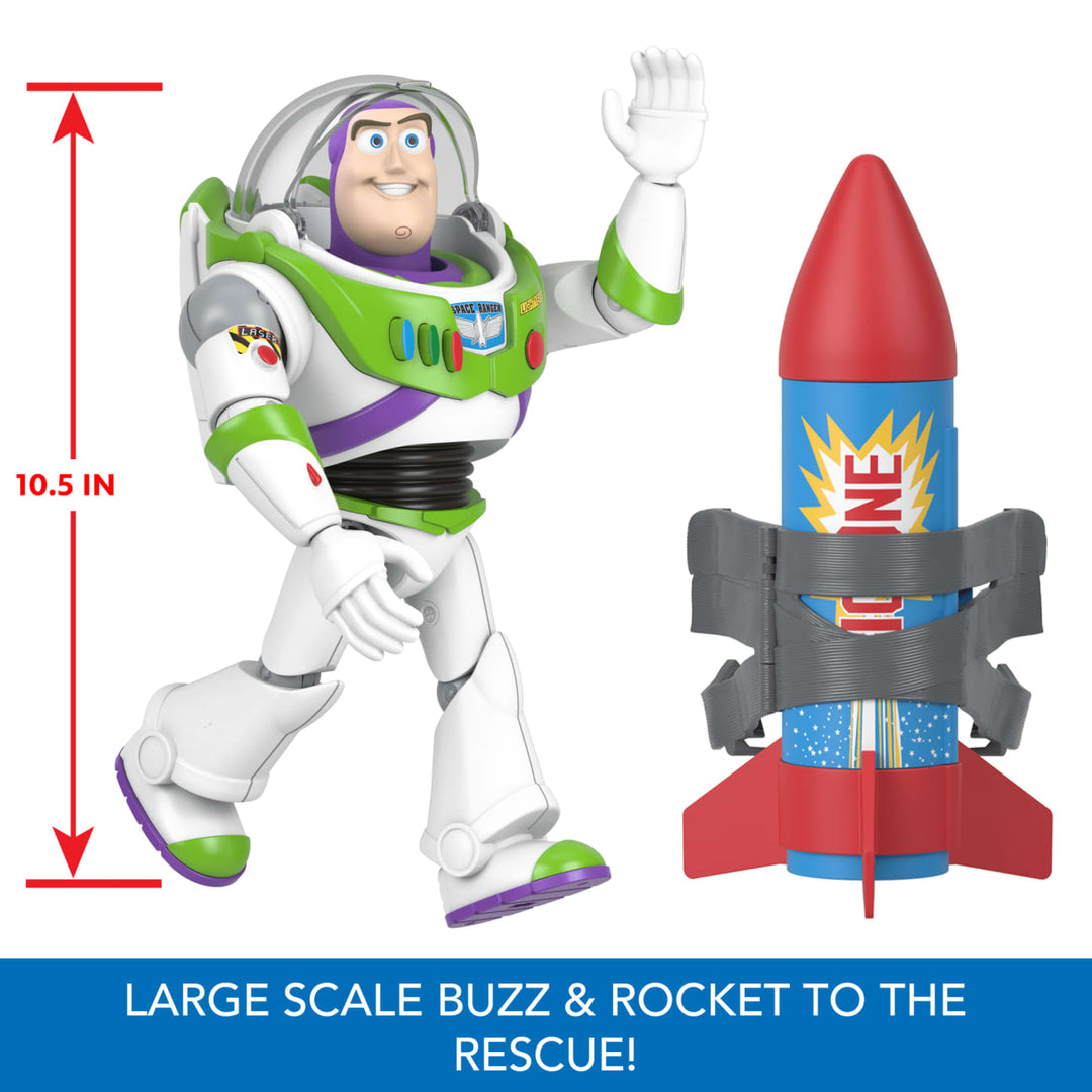 Disney Pixar Toy Story Buzz Lightyear 10" Action Figure With Rocket & Sounds