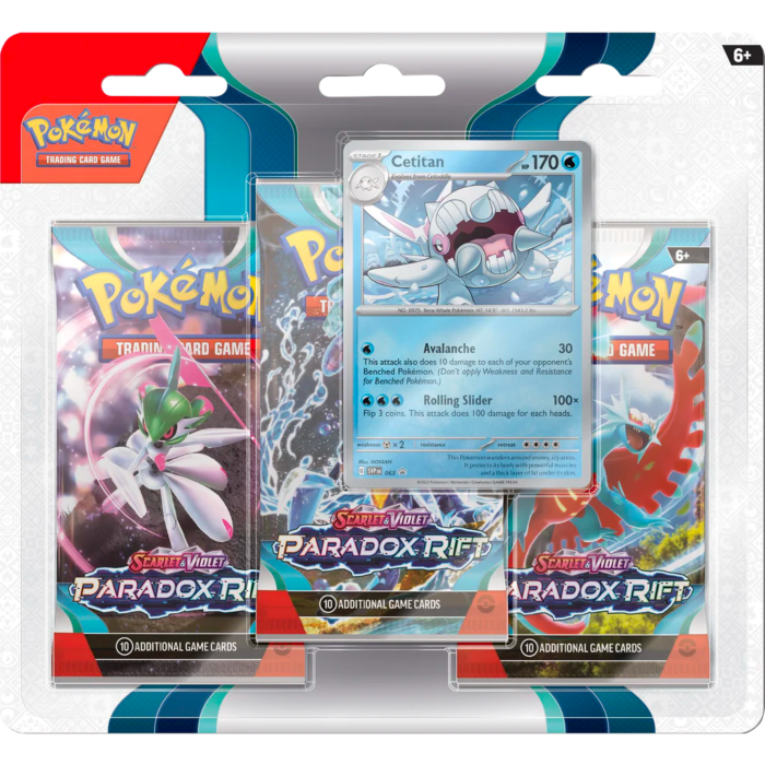 Pokemon TCG: Scarlet & Violet 4 Paradox Rift - 3-Pack Display Cetitan