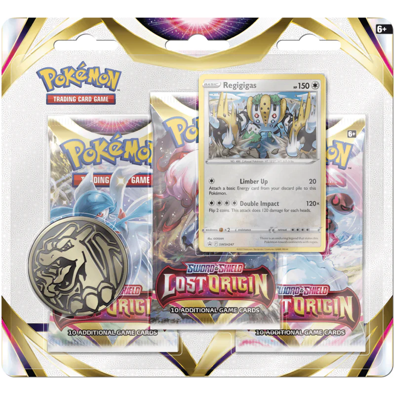 Pokemon TCG: Sword & Shield 11 Lost Origin 3-Pack Booster - Regigigas