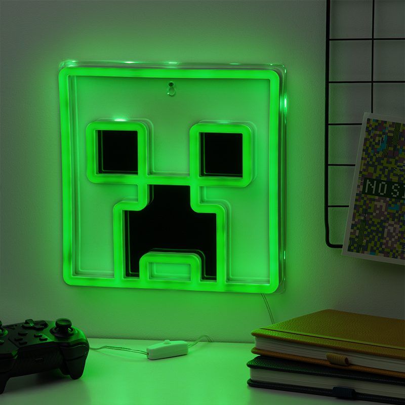 Minecraft Creeper Wall Mountable Neon LED Wall Light