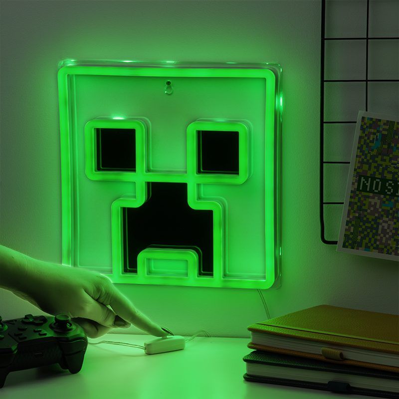 Minecraft Creeper Wall Mountable Neon LED Wall Light