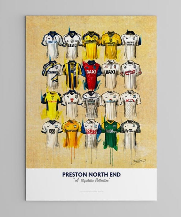 Preston North End FC Shirts - A2 Signed Limited Edition Prints, alternate view