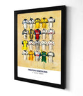 Preston North End FC Shirts - A2 Signed Limited Edition Prints, close-up detail
