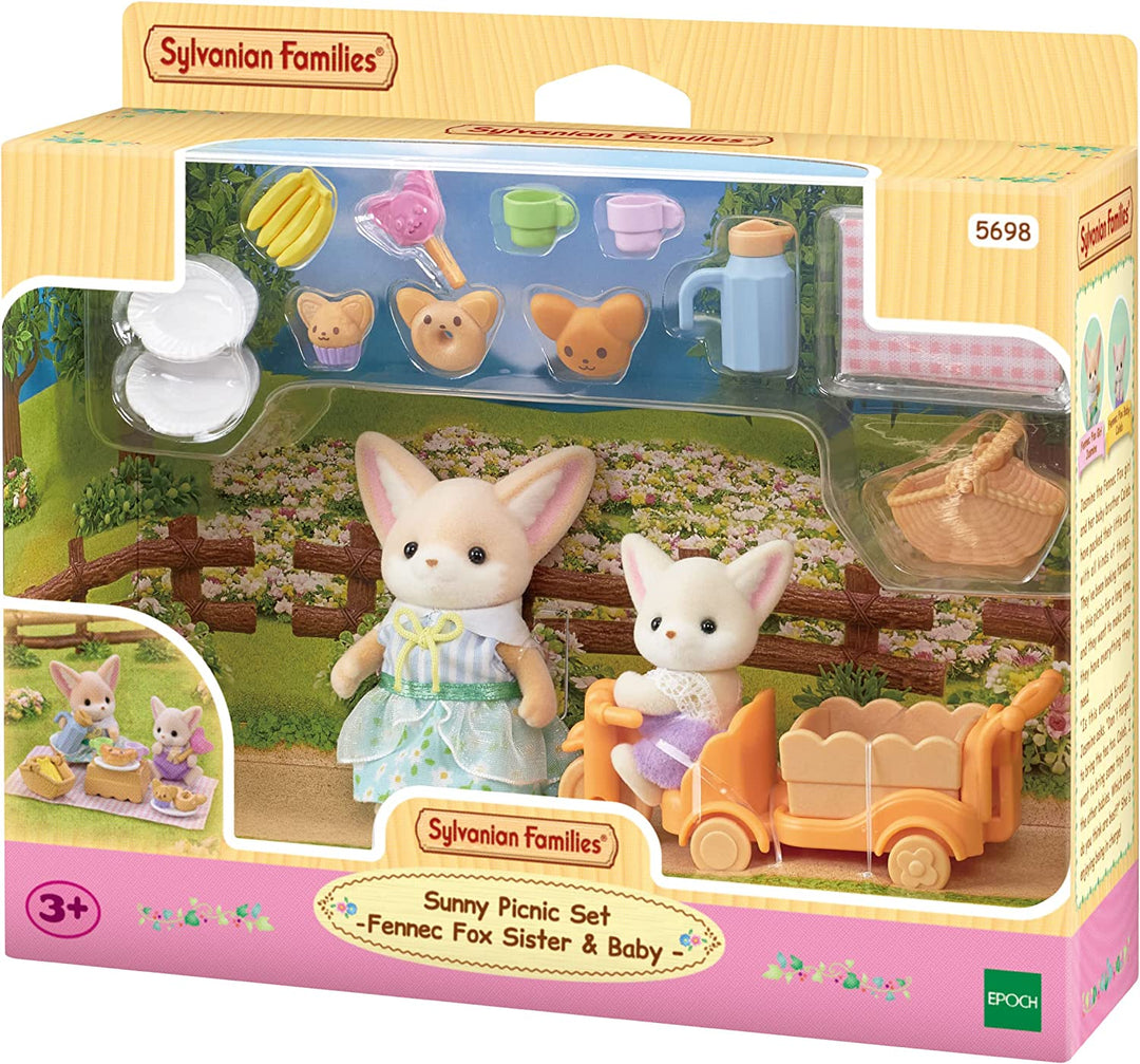 Sylvanian Families Sunny Picnic Set Fennec Fox Sister & Baby