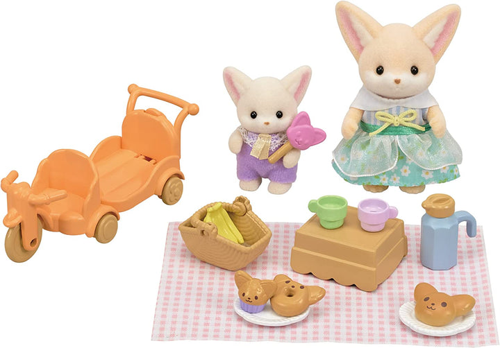 Sylvanian Families Sunny Picnic Set Fennec Fox Sister & Baby