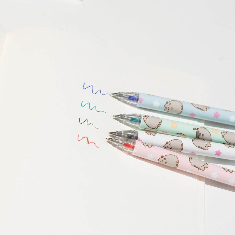 Pusheen Erasable Pen Set of 4 side angle
