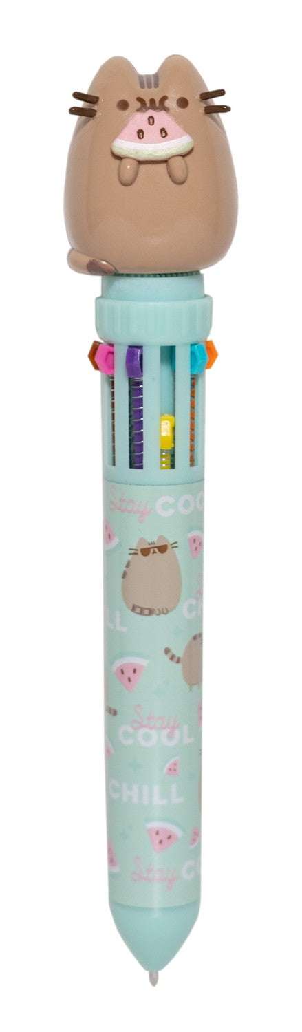 Pusheen Foodie Collection 10 in 1 Ballpoint Pen with 3D Topper close up detail