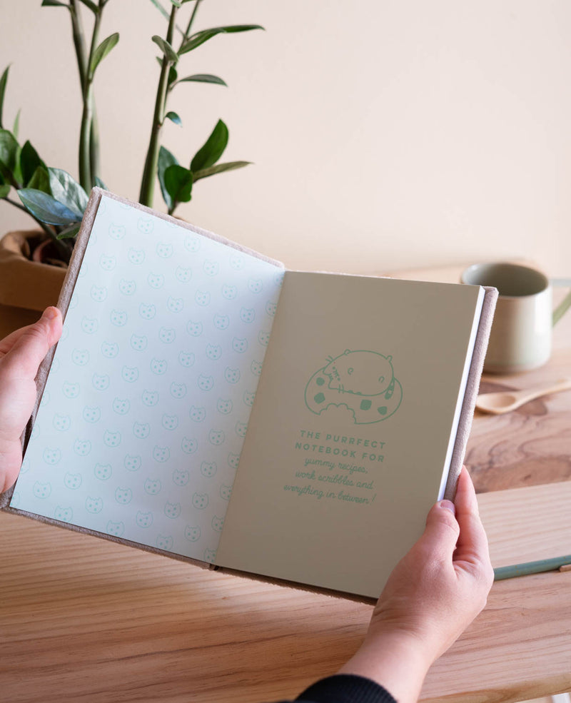 Pusheen Foodie Collection Plush Cover Premium A5 Notebook packaging view