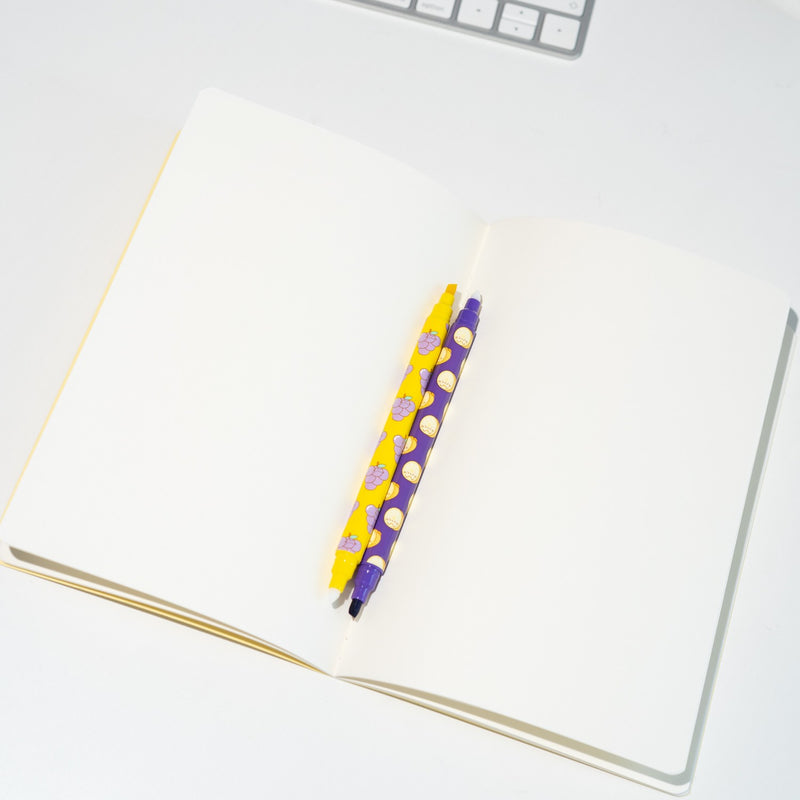 Pusheen Fruits Set of 12 Erasable Markers design detail