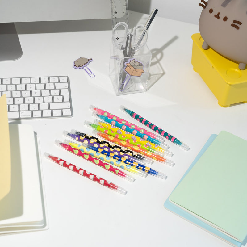 Pusheen Fruits Set of 12 Erasable Markers alternate view