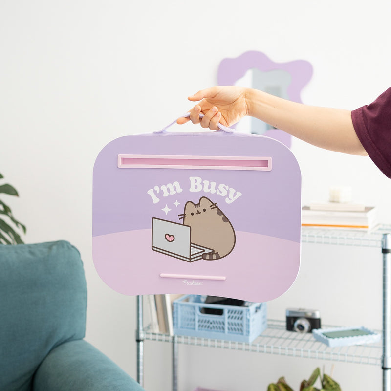 Pusheen Laptop Stand side angle