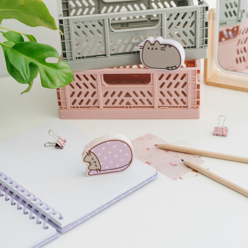 Pusheen Moments Jumbo Eraser Set close up detail