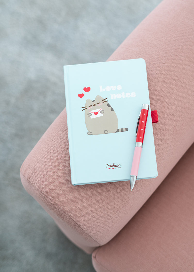Pusheen Purrfect Love Collection Premium A5 Notebook with Projector Pen packaging view