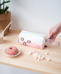 Pusheen Rose Collection Make-Up Toiletry Bag close up detail